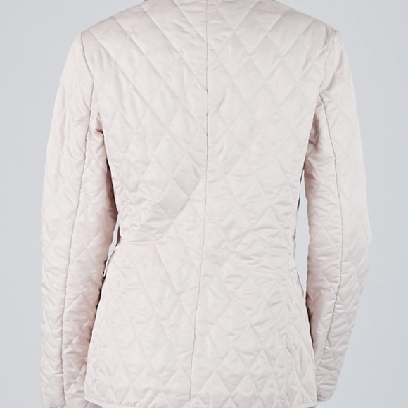 BURBERRY Pink Quilted Button Down Jacket, S - Picture 3 of 7
